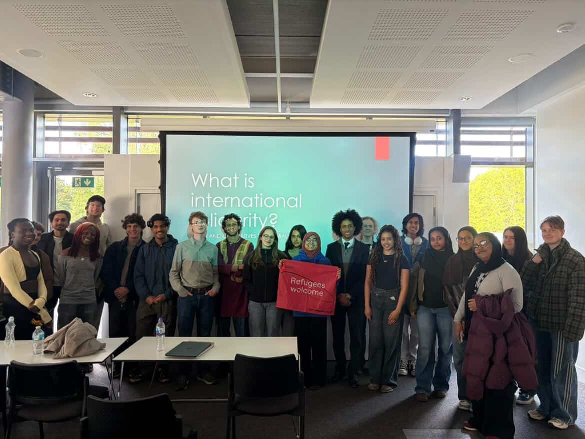 Warwick Sudani Society support and solidarity workshop group photo